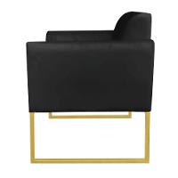 Kit 01 Namoradeira 02 Poltronas Marisa Preto - 9