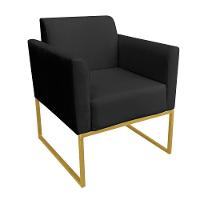 Kit 01 Namoradeira 02 Poltronas Marisa Preto - 10