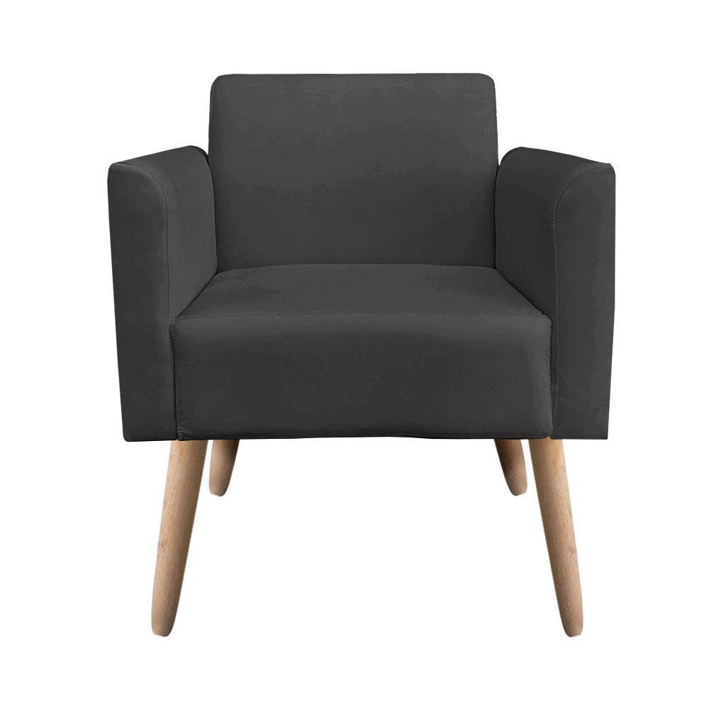 Kit 01 Namoradeira 02 Poltronas Marisa Preto - 1