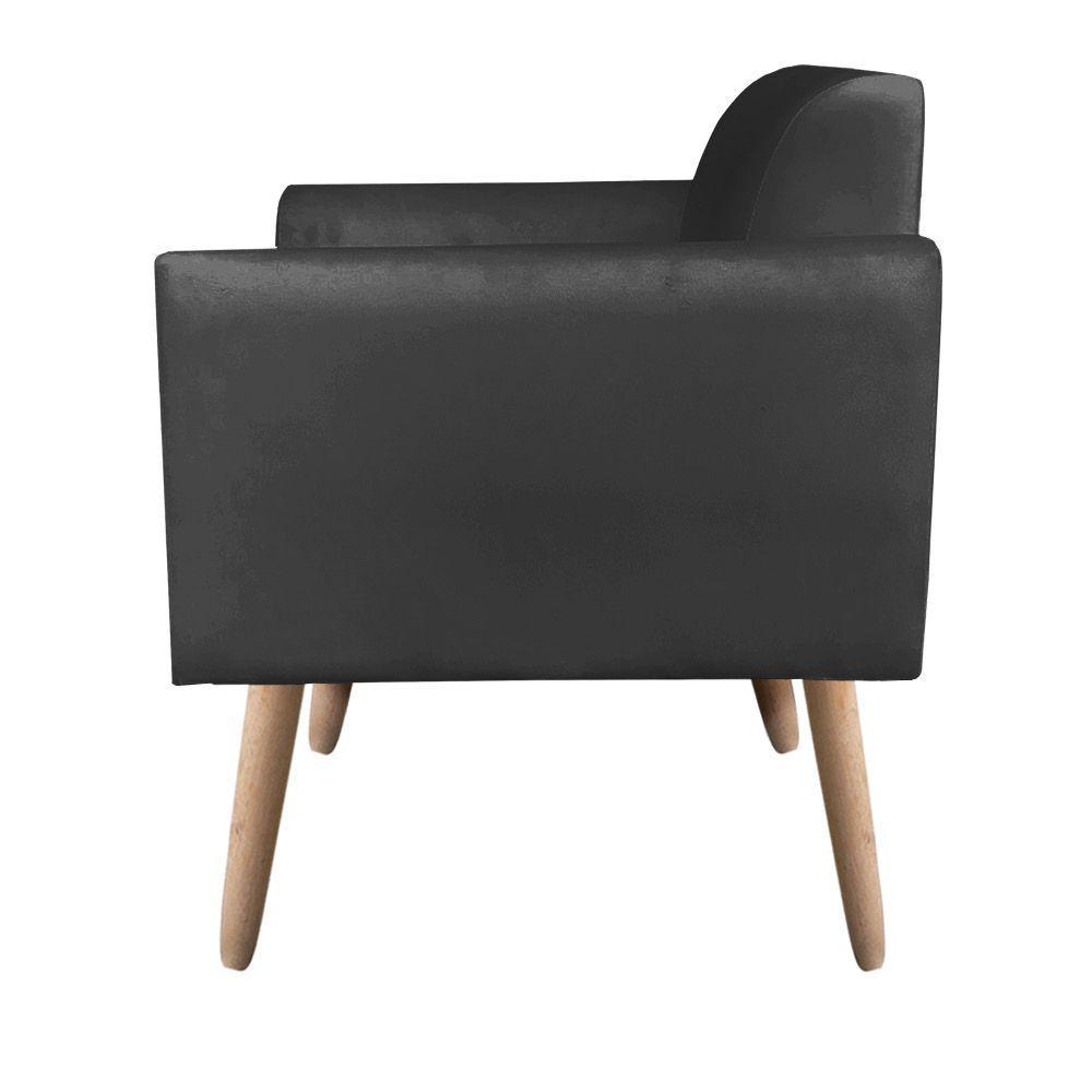 Kit 01 Namoradeira 02 Poltronas Marisa Preto - 4