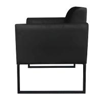 Kit 01 Namoradeira 02 Poltronas Marisa Preto Preto - 5