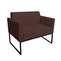 Kit 01 Namoradeira 02 Poltronas Marisa Marrom Preto - 2