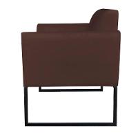 Kit 01 Namoradeira 02 Poltronas Marisa Marrom Preto - 7