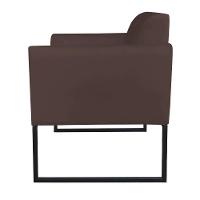 Kit 01 Namoradeira 02 Poltronas Marisa Marrom Preto - 9