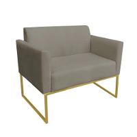 Kit 01 Namoradeira 02 Poltronas Marisa Marrom Rato - 1