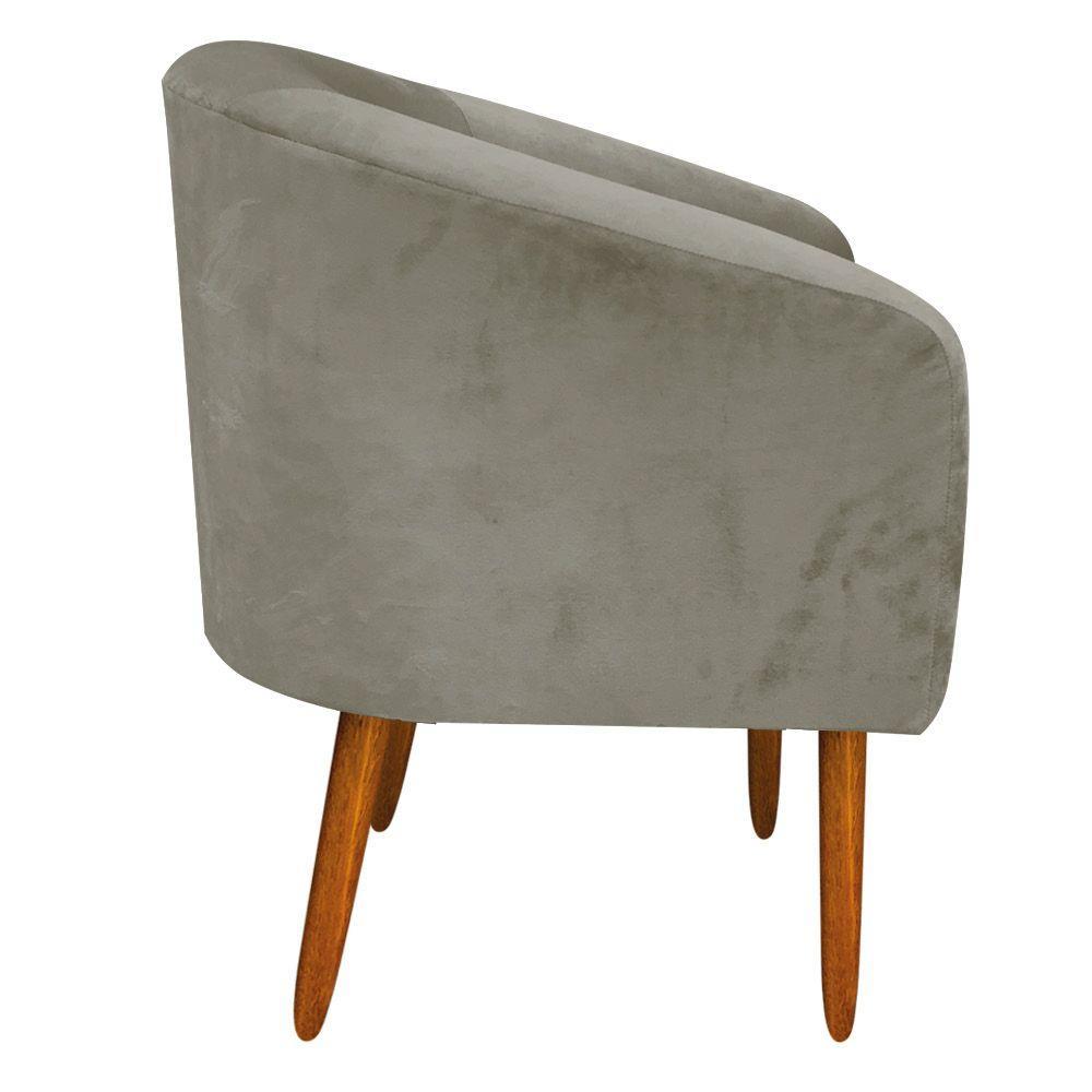 Kit 01 Namoradeira 02 Poltronas Suede Marrom Rato - 1