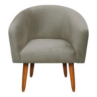 Kit 01 Namoradeira 02 Poltronas Suede Marrom Rato - 5