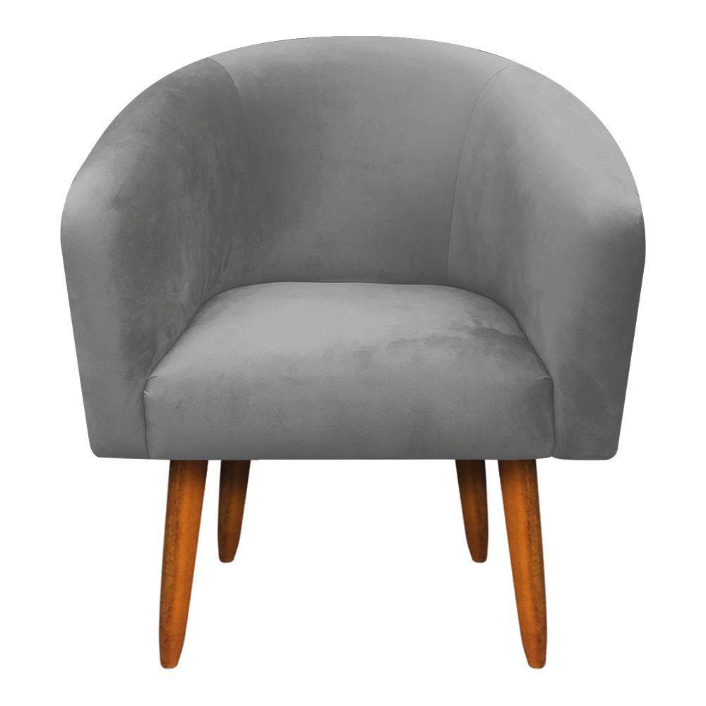 Kit 01 Namoradeira 02 Poltronas Suede Grafite - 4