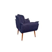 Kit 03 Poltronas Opala Confortável Sala, Quarto Cor:azul Marinho - 4