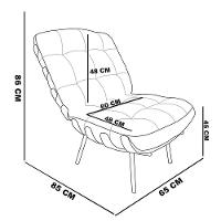 Kit 02 Poltronas Costela Linho A19 Grosso Bege - 2