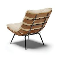 Kit 02 Poltronas Costela Linho A19 Grosso Bege