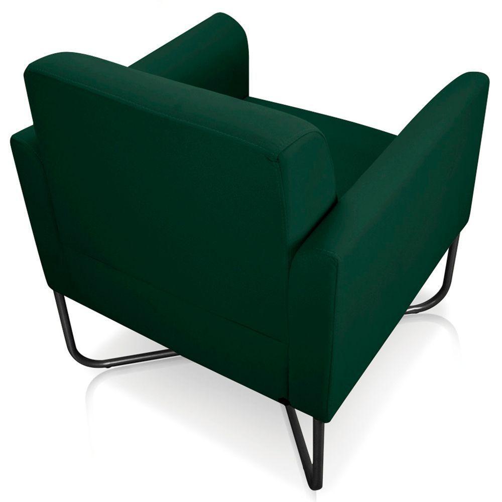 Kit 2 Poltronas Isabella Base X Suede Verde preto - 2
