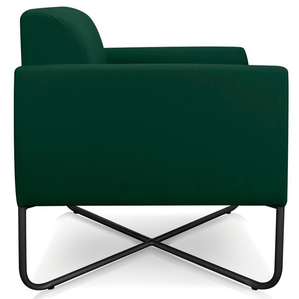 Kit 2 Poltronas Isabella Base X Suede Verde preto - 3
