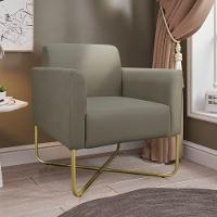 Kit 2 Poltronas Isabella Base X Suede Nude dourado - 17