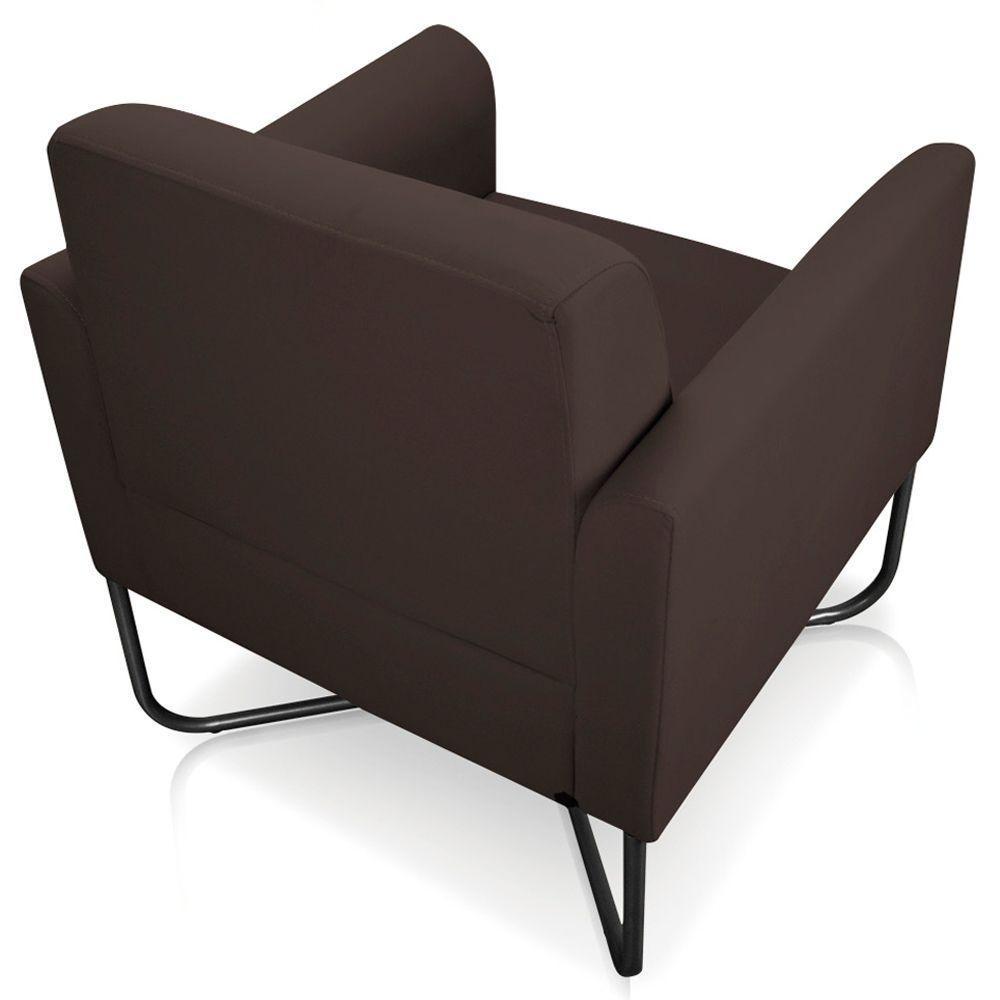 Kit 2 Poltronas Isabella Base X Suede Marrom preto - 2