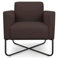 Kit 2 Poltronas Isabella Base X Suede Marrom preto - 9