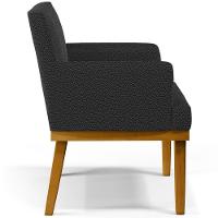 Kit 4 Poltronas Decorativas Sala De Estar E Recepção Base Mel Beatriz W01 Bouclê Preto - Lyam Decor - 7