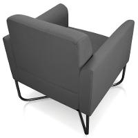 Kit 2 Poltronas Isabella Base X Suede Grafite preto - 2