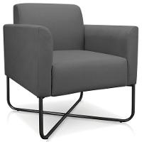 Kit 2 Poltronas Isabella Base X Suede Grafite preto