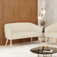 Namoradeira 02 Lugares Stella Linho Areia A27 Natural - 8