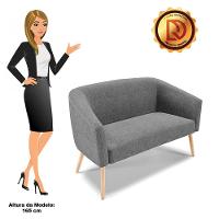 Namoradeira 02 Lugares Stella Linho Natural A26 Grafite - 3