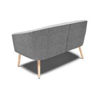 Namoradeira 02 Lugares Stella Linho Natural A26 Grafite - 5