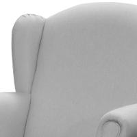 Poltrona E Puff Elisa P02 Linho Cinza - 2