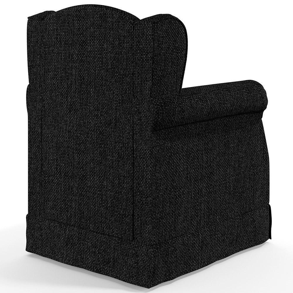 Poltrona E Puff Elisa P02 Linho Chumbo - 2