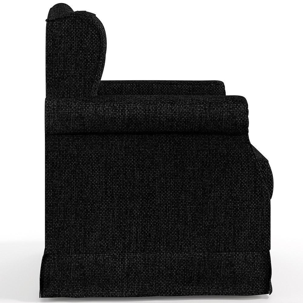 Poltrona E Puff Elisa P02 Linho Chumbo - 3