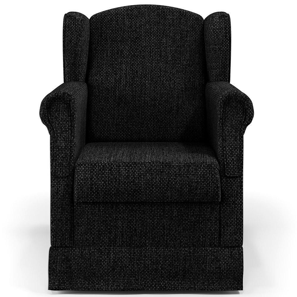 Poltrona E Puff Elisa P02 Linho Chumbo - 4