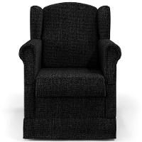 Poltrona E Puff Elisa P02 Linho Chumbo