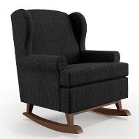 Poltrona Malu Base De Madeira P02 Linho Chumbo - 1