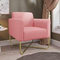 Poltrona Isabella Base X Suede Rosê dourado - 8