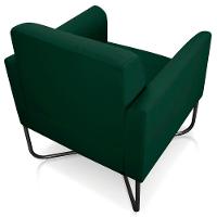 Poltrona Isabella Base X Suede Verde preto - 2