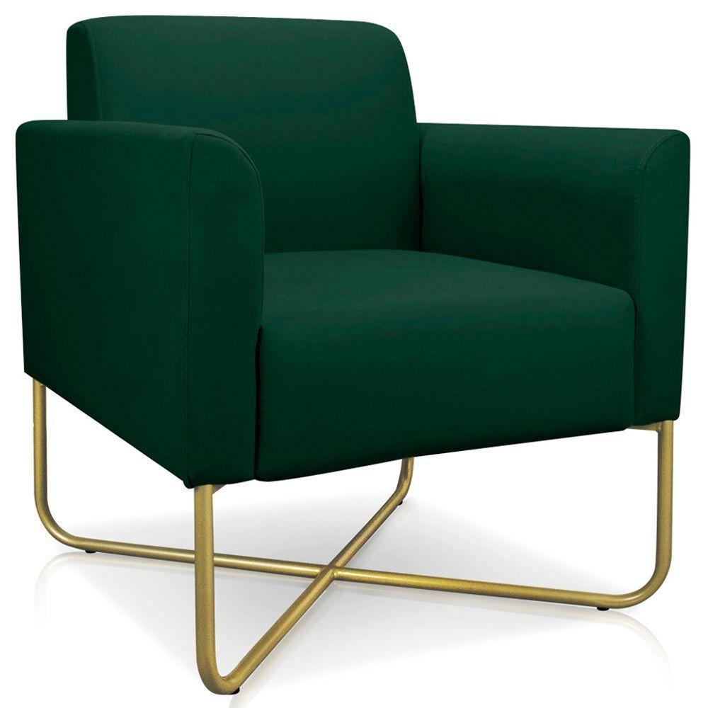 Poltrona Isabella Base X Suede Verde dourado - 4
