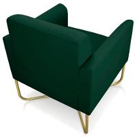 Poltrona Isabella Base X Suede Verde dourado - 2