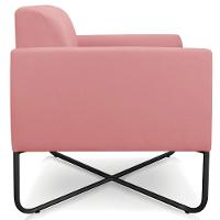 Poltrona Isabella Base X Suede Rosê preto - 3