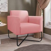 Poltrona Isabella Base X Suede Rosê preto - 8