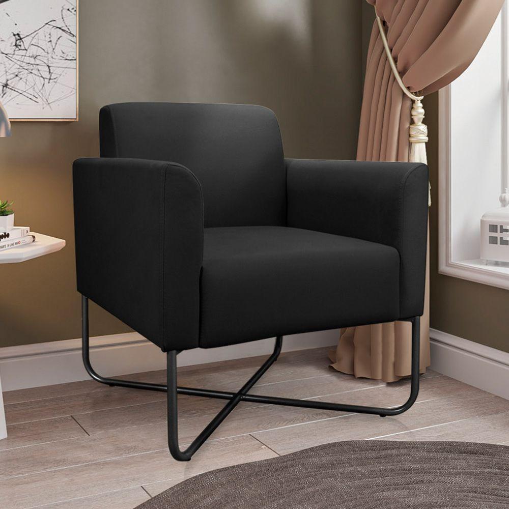 Poltrona Isabella Base X Suede Preto - 8