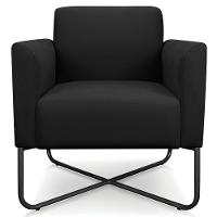 Poltrona Isabella Base X Suede Preto - 1