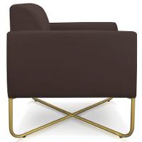 Poltrona Isabella Base X Suede Marrom dourado - 3