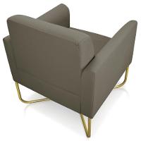 Poltrona Isabella Base X Suede Nude dourado - 3