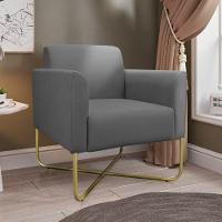 Poltrona Isabella Base X Suede Grafite dourado - 8