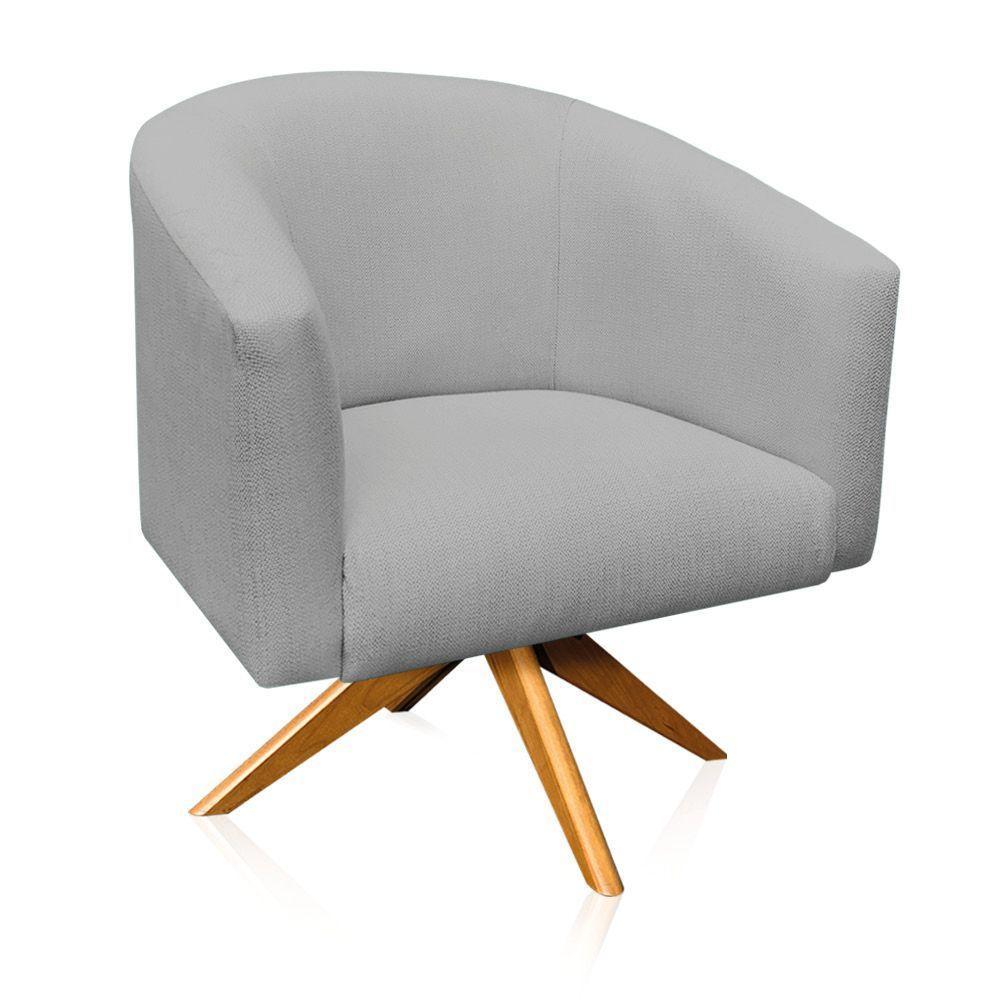 Poltrona Giratória Linho Grafite A26 - 1