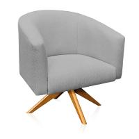 Poltrona Giratória Linho Grafite A26 - 1