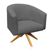 Poltrona Giratória Linho Grafite A26 - 2