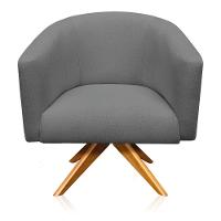 Poltrona Giratória Linho Grafite A26