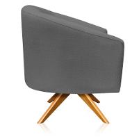 Poltrona Giratória Linho Grafite A26 - 6