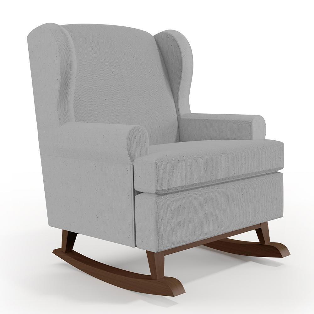 Poltrona Malu Base De Madeira P02 Linho Cinza - 1