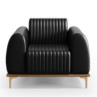 Poltrona Pés Metalizado D'Ouro Molino D02 Corano Preto B-159 - 2